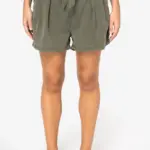 Ecologische verwassen damesshort van lyocell