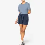 Ecologische verwassen damesshort van lyocell — productfoto 3
