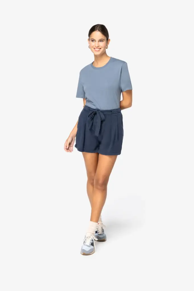 Ecologische verwassen damesshort van lyocell — productfoto 3