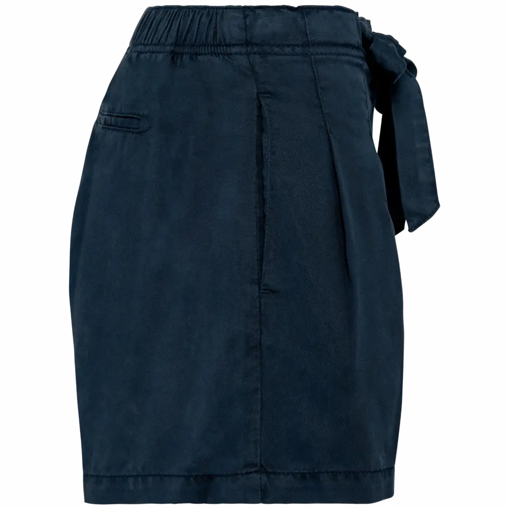 Ecologische verwassen damesshort van lyocell, washed navy blue — productfoto 5