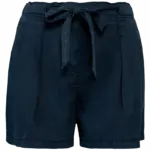 Ecologische verwassen damesshort van lyocell, washed navy blue — productfoto 6