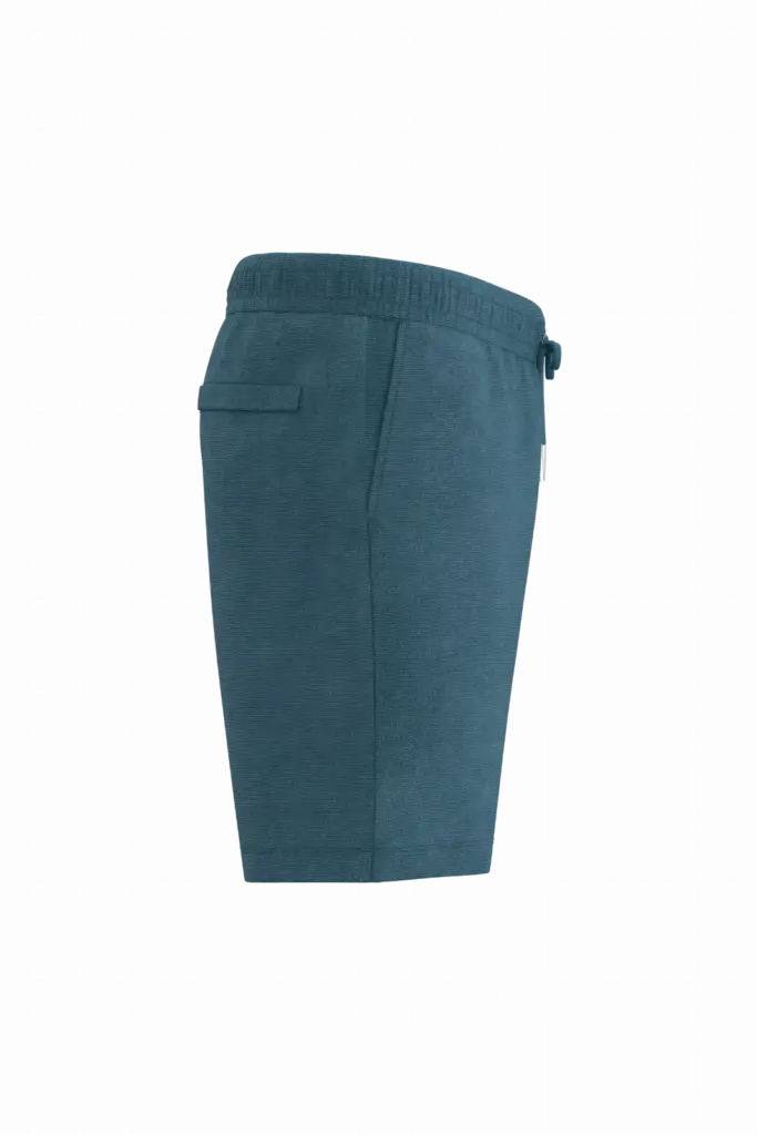 Ecologische badstof herenshort, cool blue — productfoto 2