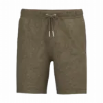 Ecologische badstof herenshort, light olive green — productfoto 5