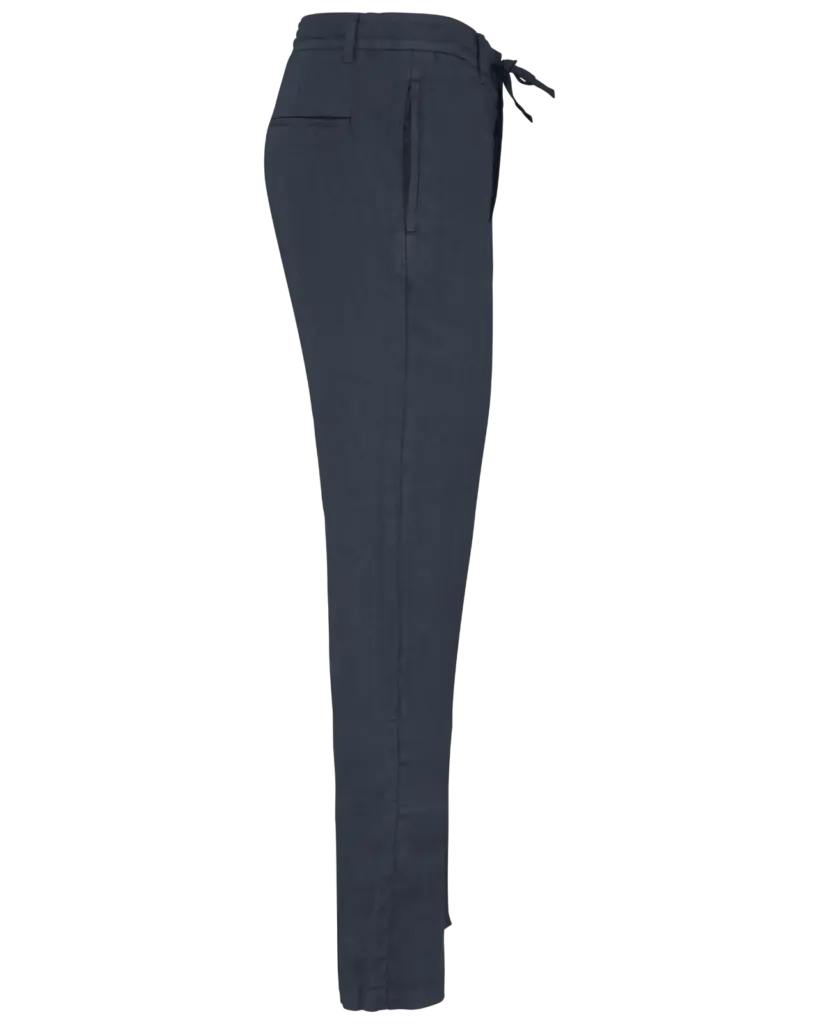 Verwassen herenbroek van linnen, washed navy blue — productfoto 5