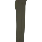 Verwassen damesbroek van linnen, washed organic khaki — productfoto 6