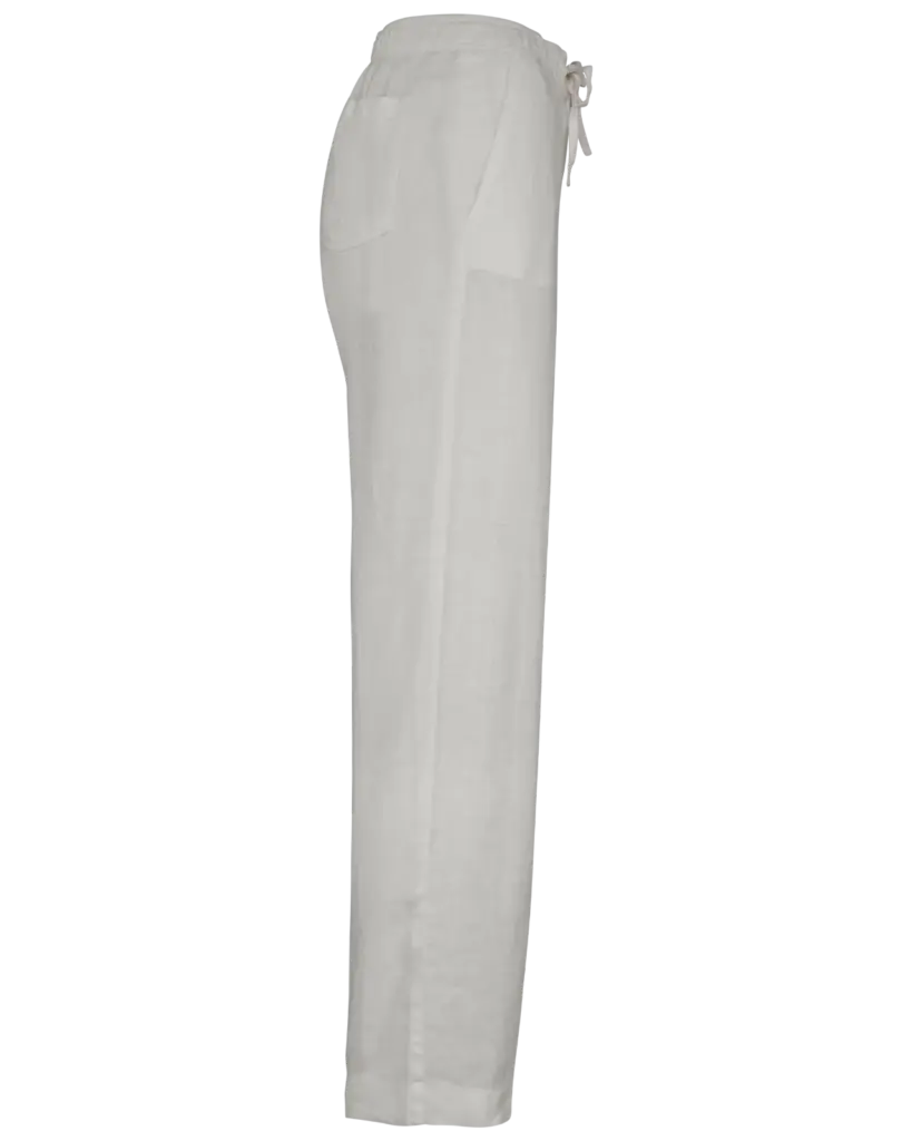 Verwassen damesbroek van linnen, washed white — productfoto 7