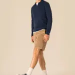 Ecologische bermuda van ribfluweel — productfoto 3