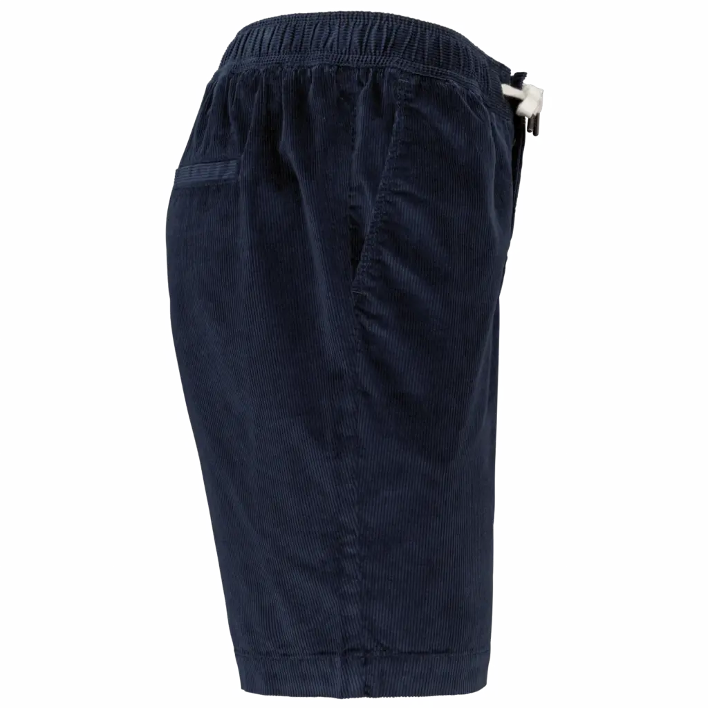 Ecologische bermuda van ribfluweel, navy blue — productfoto 6