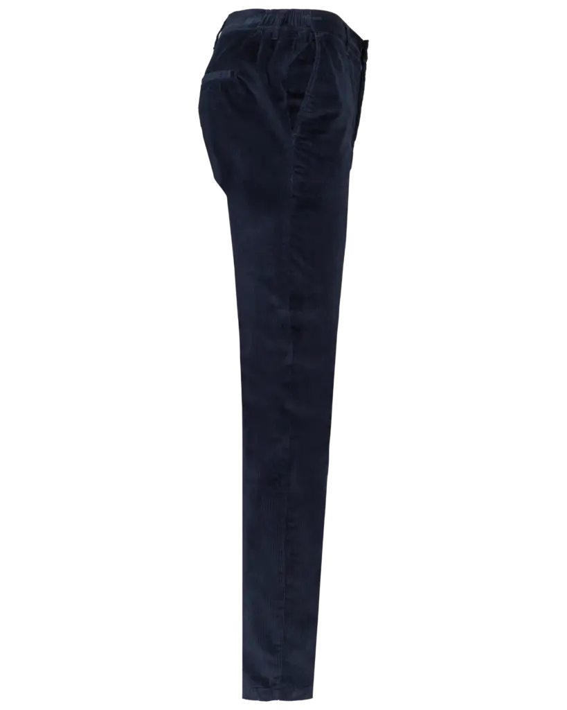 Ecologische herenbroek van ribfluweel, navy blue — productfoto 6
