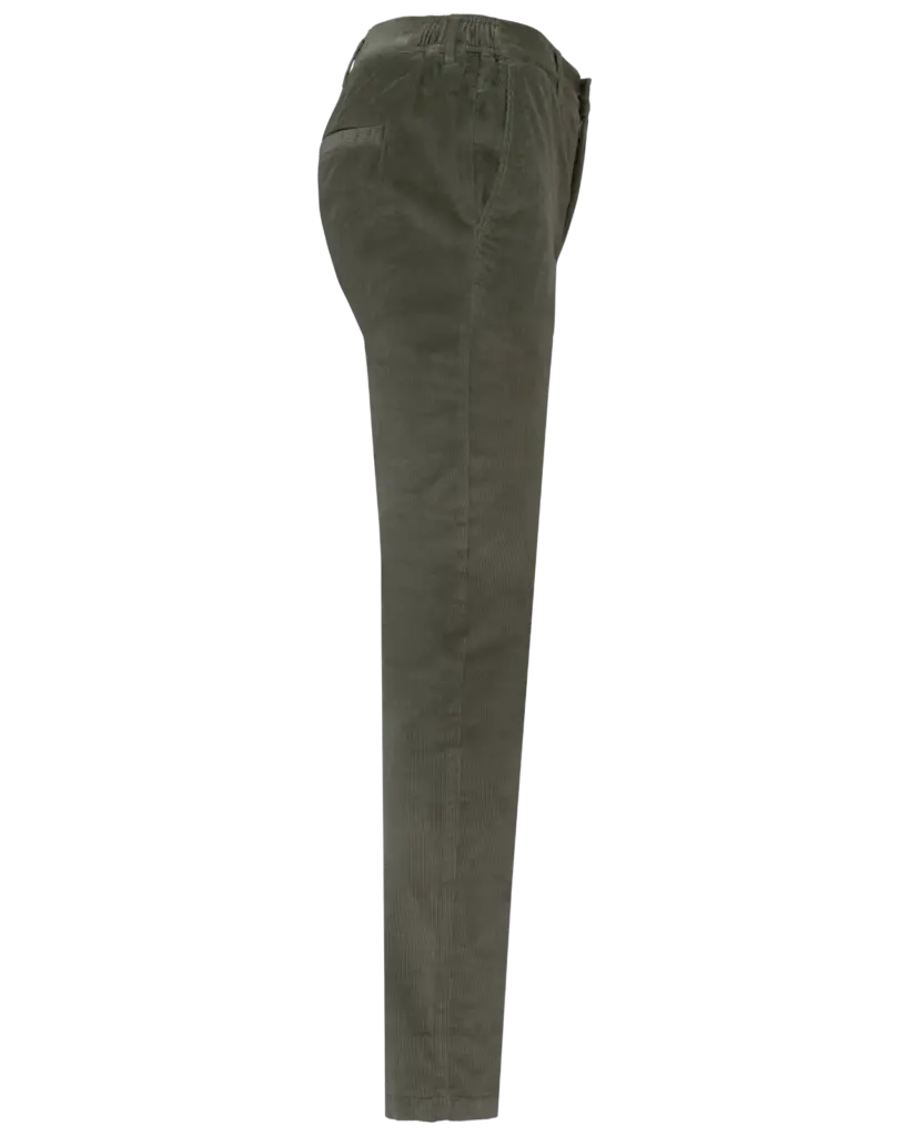 Ecologische herenbroek van ribfluweel, pale khaki — productfoto 7