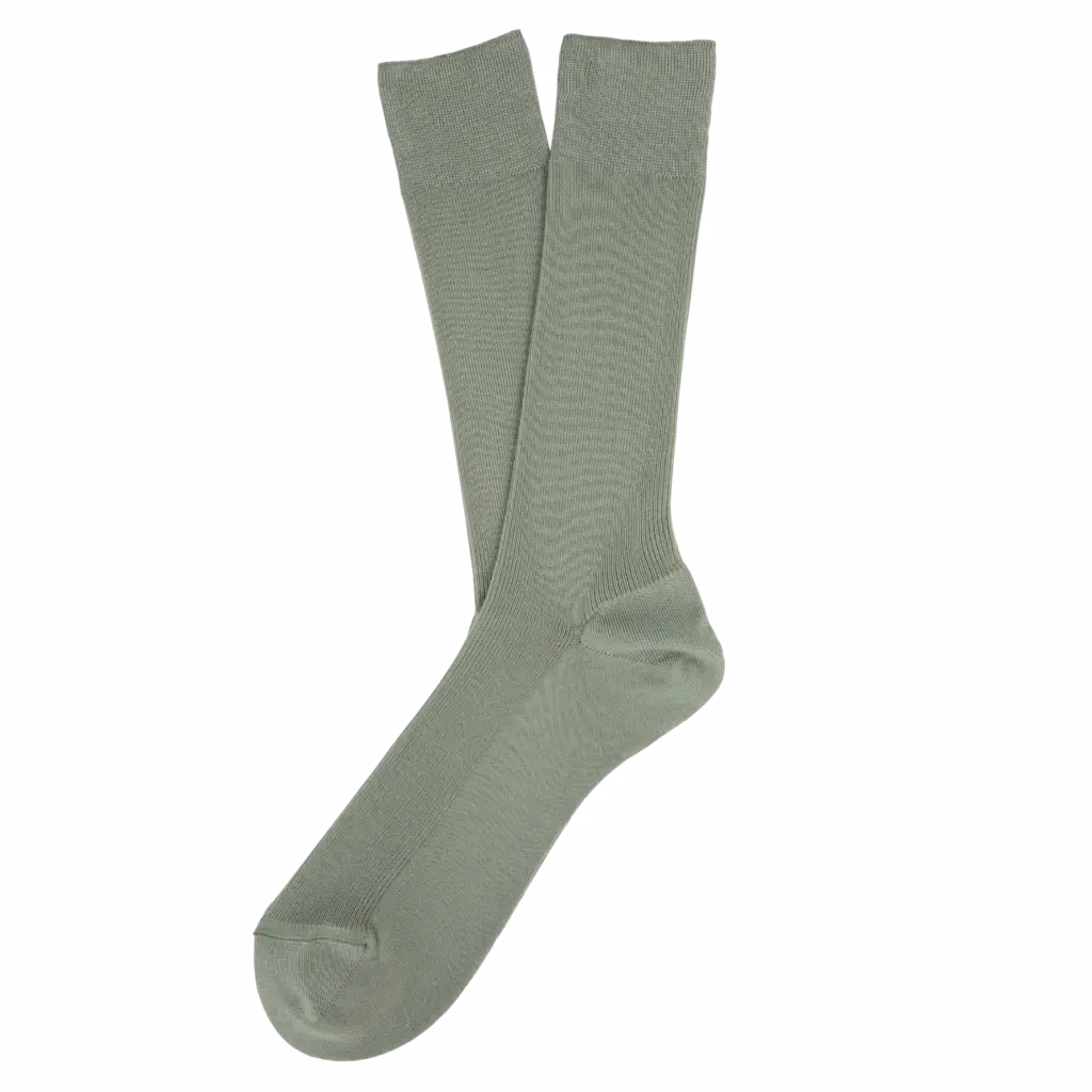 Ecologische uniseks sokken, almond green — productfoto 3
