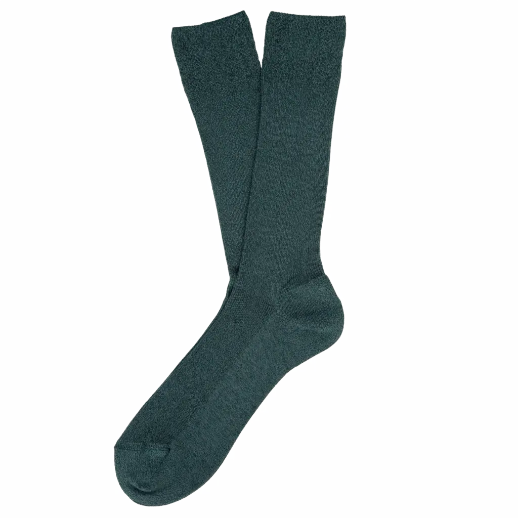 Ecologische uniseks sokken, amazon green heather — productfoto 4