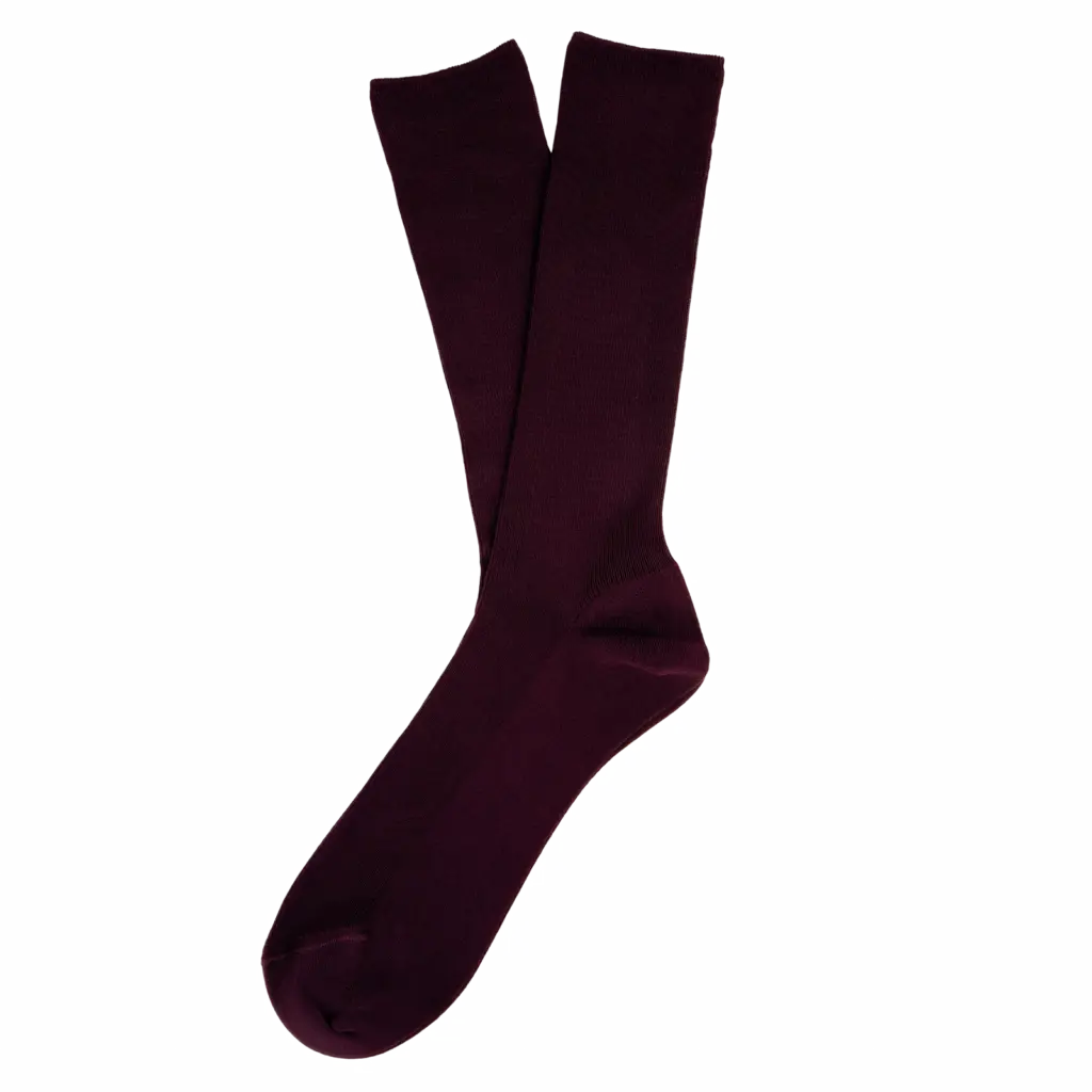 Ecologische uniseks sokken, dark cherry — productfoto 12