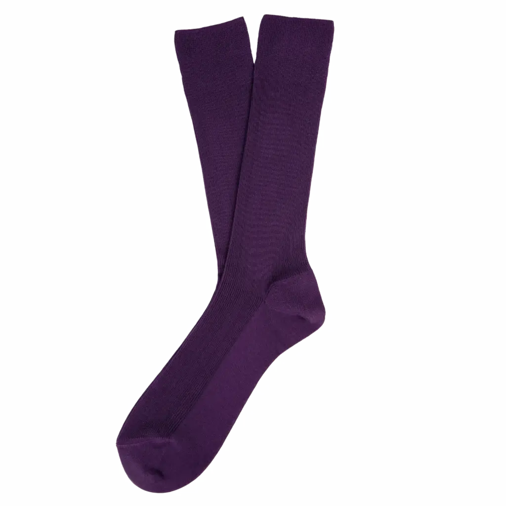 Ecologische uniseks sokken, deep plum — productfoto 13