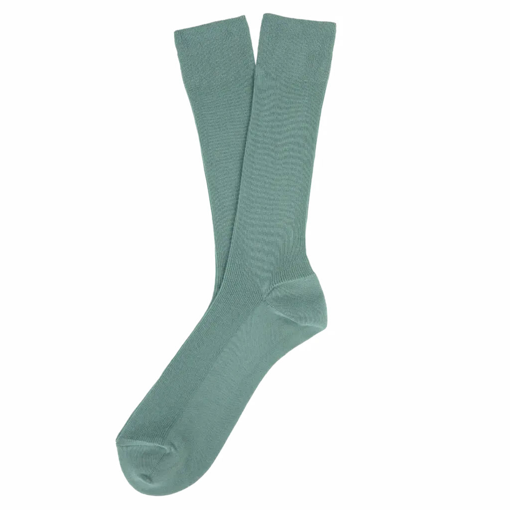 Ecologische uniseks sokken, jade green — productfoto 19