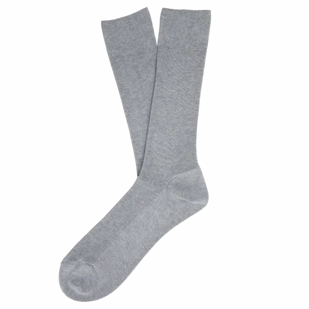 Ecologische uniseks sokken, moon grey heather — productfoto 22