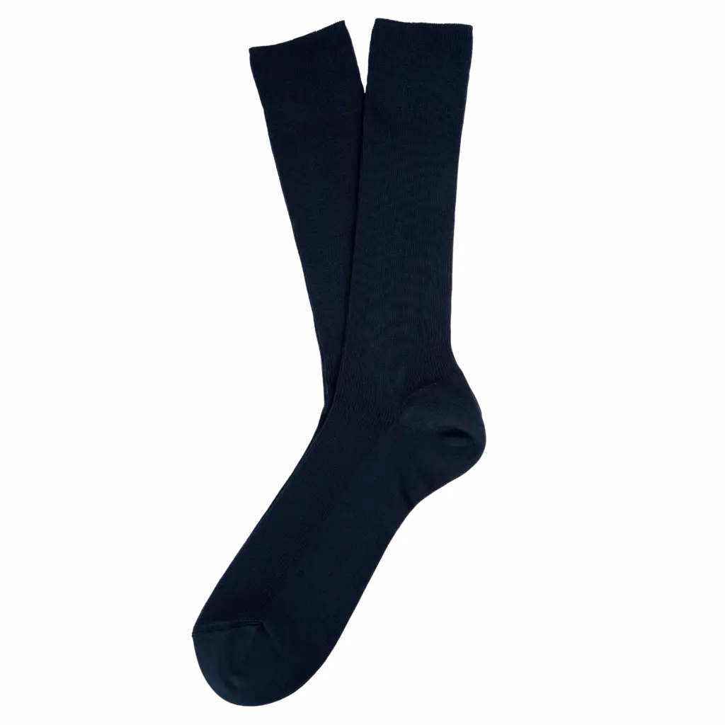 Ecologische uniseks sokken, navy blue — productfoto 23