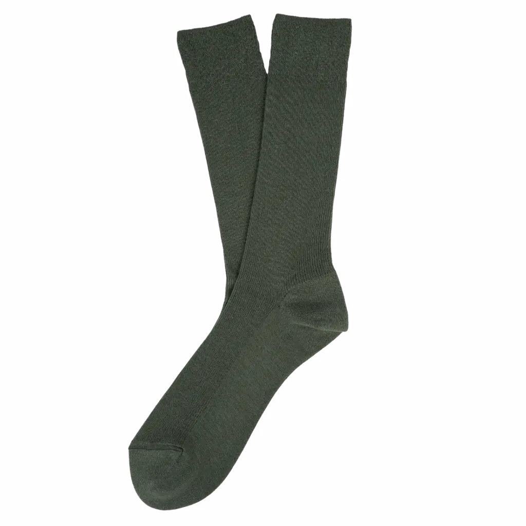 Ecologische uniseks sokken, organic khaki heather — productfoto 26