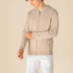 Ecologische herensweatvest met capuchon van lyocell — productfoto 3