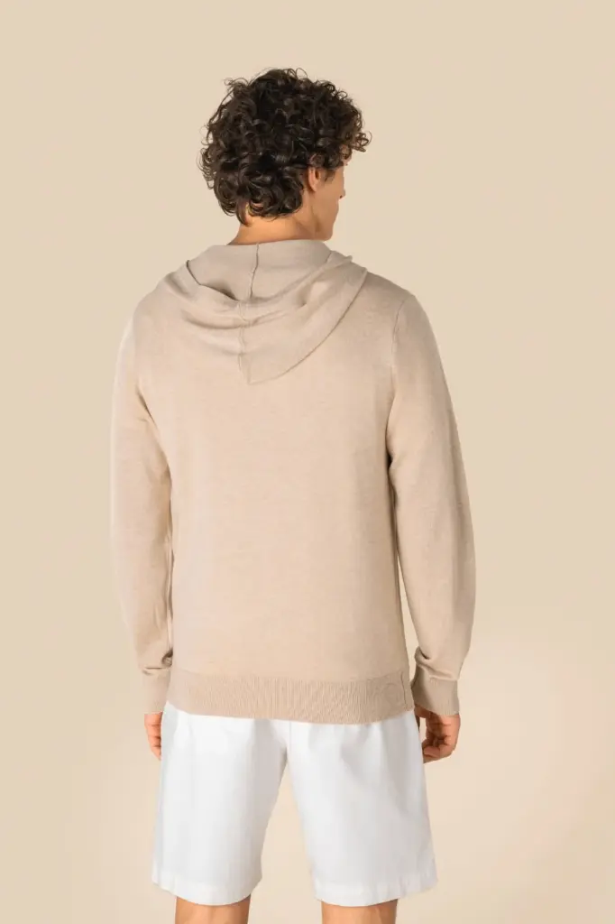 Ecologische herensweatvest met capuchon van lyocell — productfoto 4