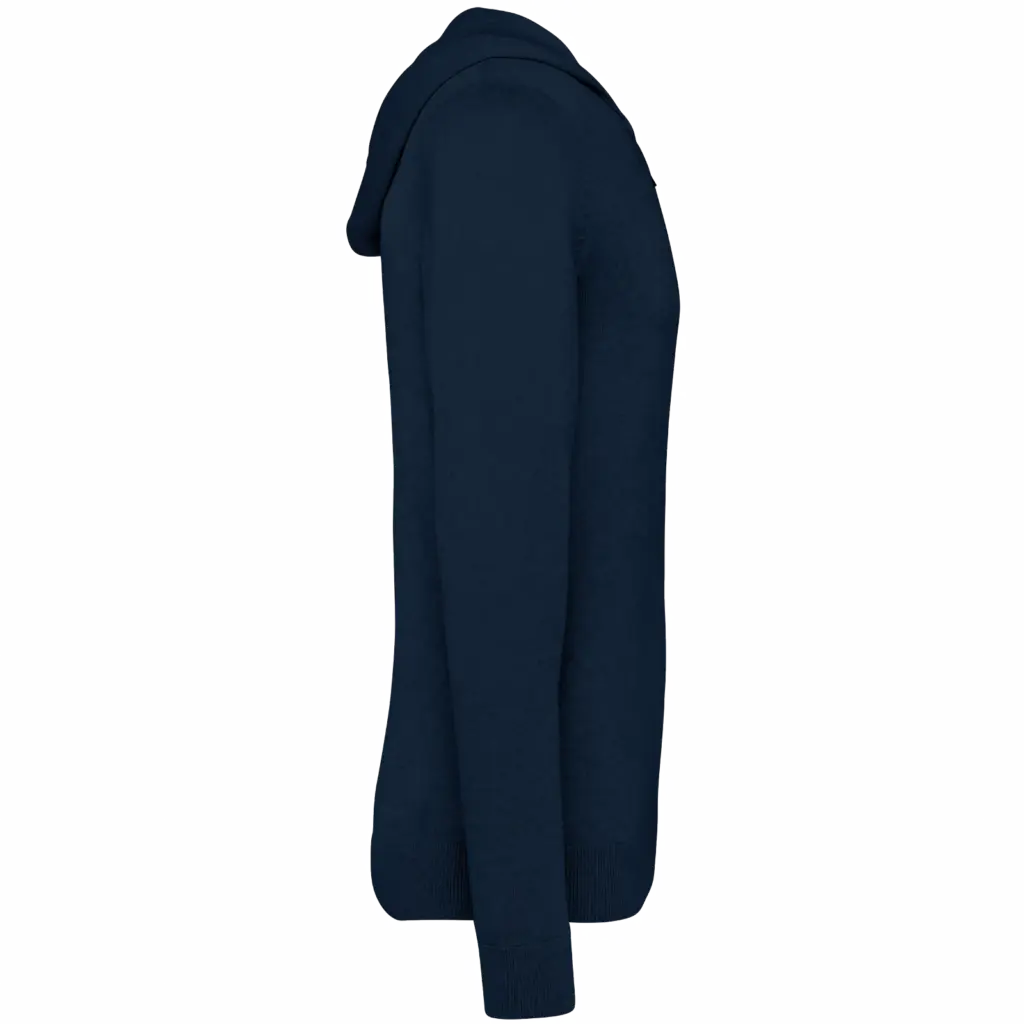 Ecologische herensweatvest met capuchon van lyocell, navy blue — productfoto 6
