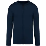 Ecologische herensweatvest met capuchon van lyocell, navy blue — productfoto 7
