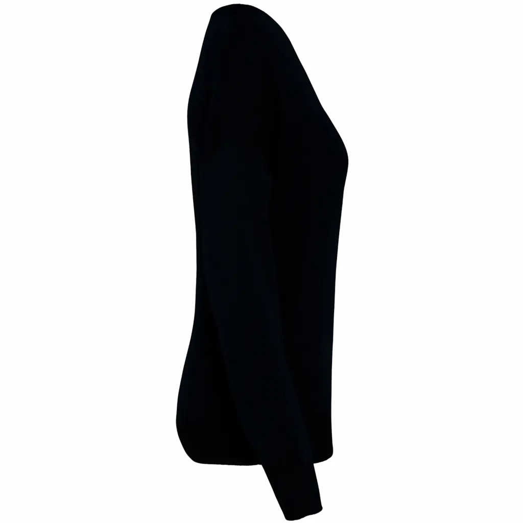 Ecologische damespullover met V-hals van lyocell, black — productfoto 5