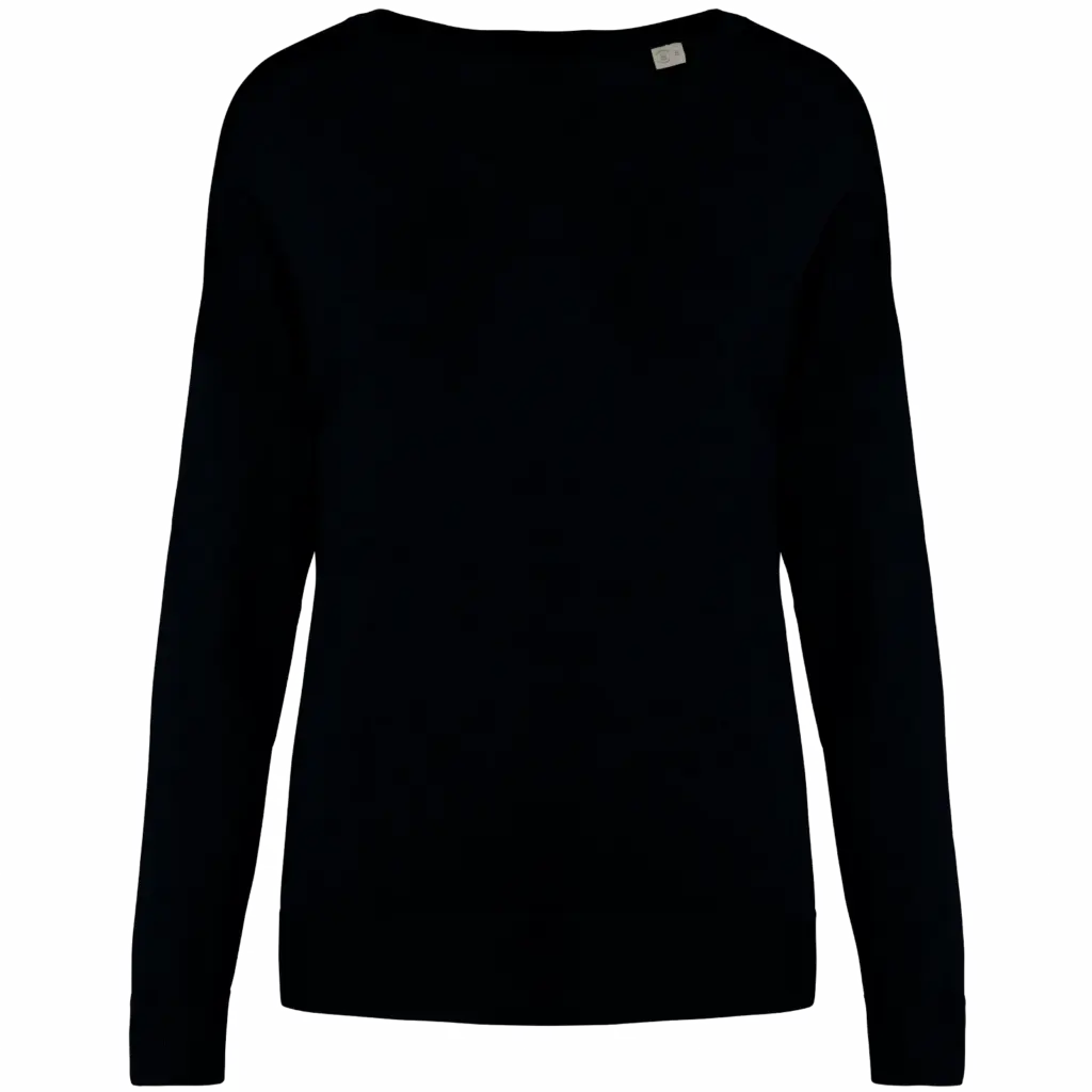 PS_SP921_BLACK - Hidalgo Damen Pullover bedrucken SP921 V-Ausschnitt Lyocell XS-XXL — Produktfoto 6