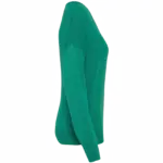 Ecologische damespullover met V-hals van lyocell, gemstone green — productfoto 6