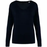 PS_SP921_NAVYBLUE - Hidalgo Damen Pullover bedrucken SP921 V-Ausschnitt Lyocell XS-XXL — Produktfoto 9