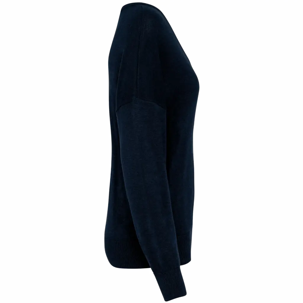 Ecologische damescardigan van lyocell, navy blue — productfoto 6