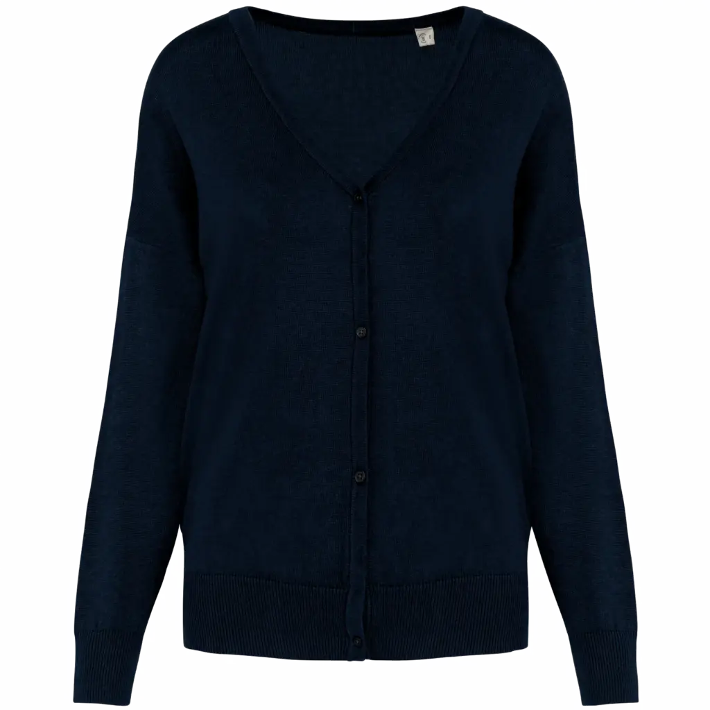 PS_SP922_NAVYBLUE - Hidalgo Ecologische damescardigan van lyocell, navy blue — productfoto 7