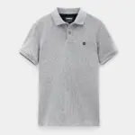 Polo biologisch piquékatoen korte mouwen Millers River, medium grey heather — productfoto 3