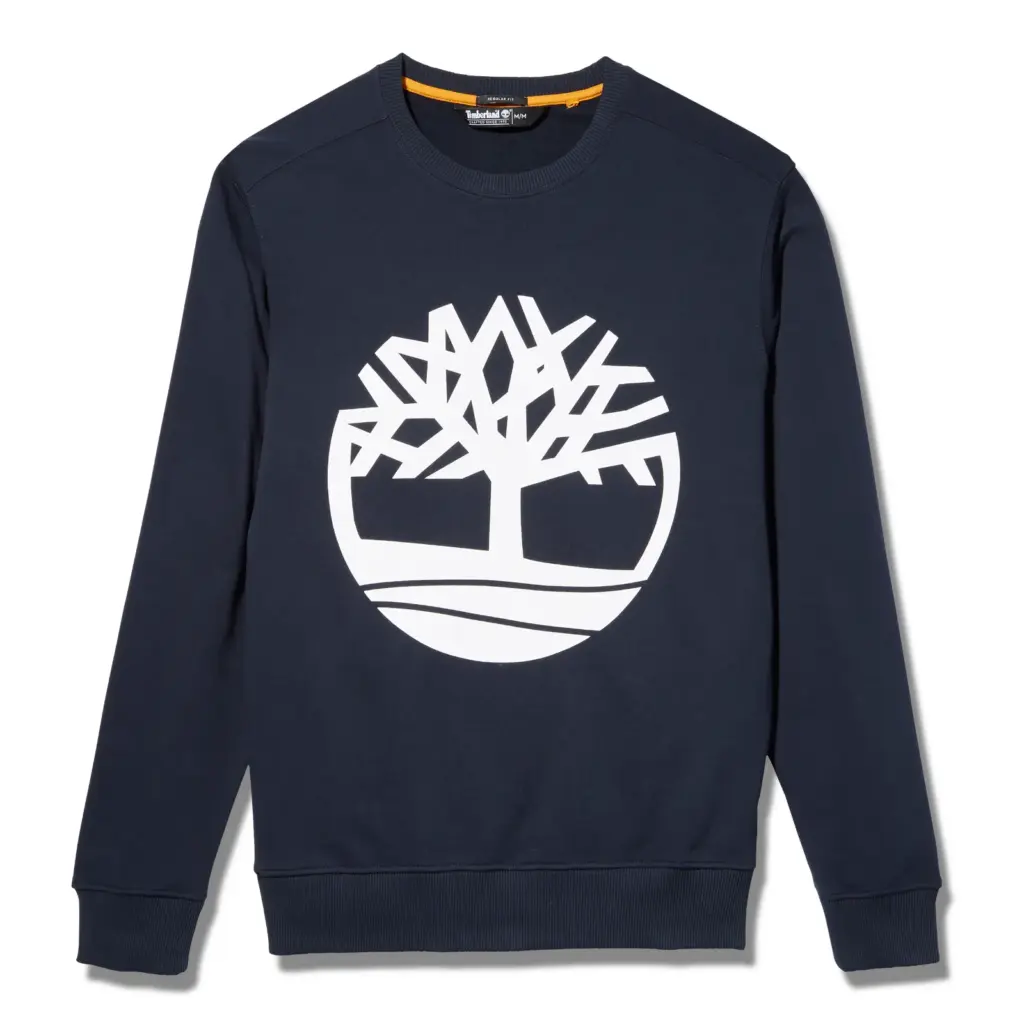 Sweatshirt core tree ronde hals, dark sapphire / white — productfoto 2