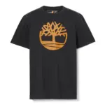 Biologisch T-Shirt Brand Tree, black / wheat — productfoto 2