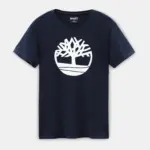 Biologisch T-Shirt Brand Tree, dark sapphire — productfoto 3