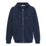 Full zip hooded sweatshirt Exeter River, dark sapphire — productfoto 2