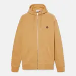 Full zip hooded sweatshirt Exeter River, light wheat boot — productfoto 3