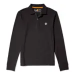 Polo LS piqué slim, black