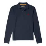 Polo LS piqué slim, dark sapphire — productfoto 2