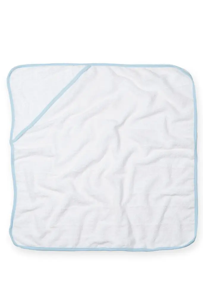 Babies' Badcape, white / blue — productfoto 3