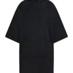 Badstof poncho, black — productfoto 6