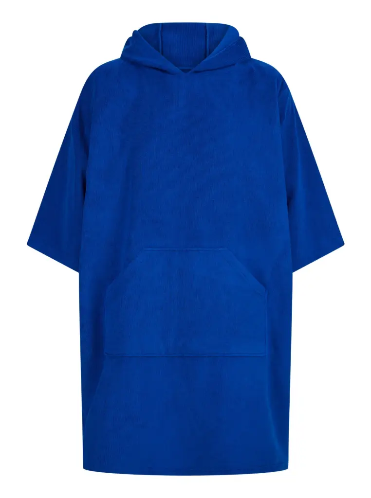 Badstof poncho, royal — productfoto 7
