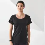 Dames scoop neck-t-shirt. — productfoto 3