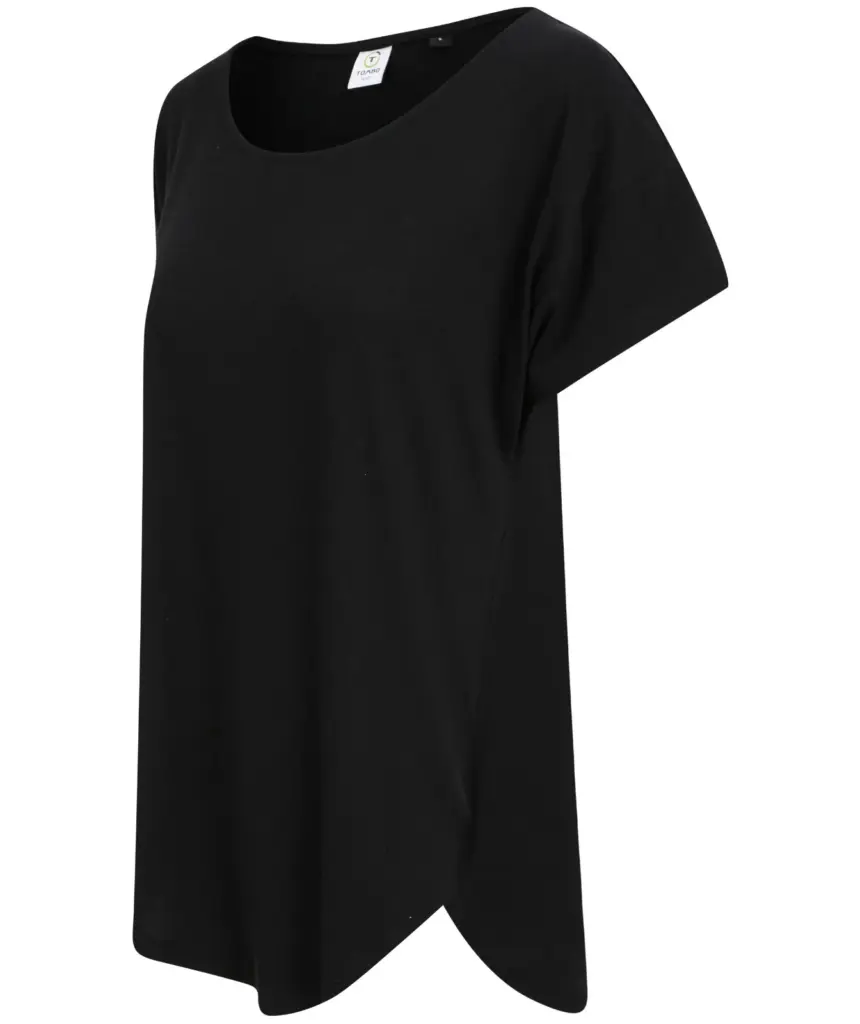 Dames scoop neck-t-shirt., black — productfoto 5