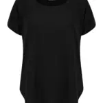 Dames scoop neck-t-shirt., black — productfoto 6