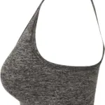 Ladie's Naadloze sport-BH, dark grey marl — productfoto 2
