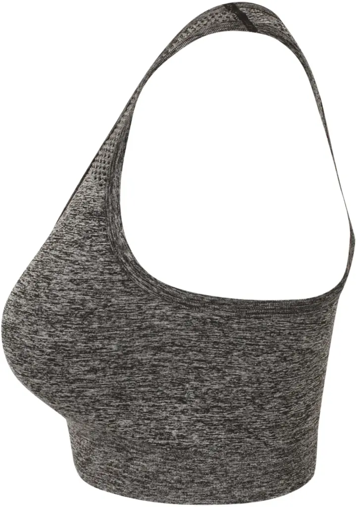 Ladie's Naadloze sport-BH, dark grey marl — productfoto 2