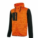Sweatvest Rainbow met capuchon, orange fluo — productfoto 3