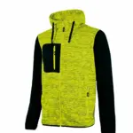 Sweatvest Rainbow met capuchon, yellow fluo — productfoto 4